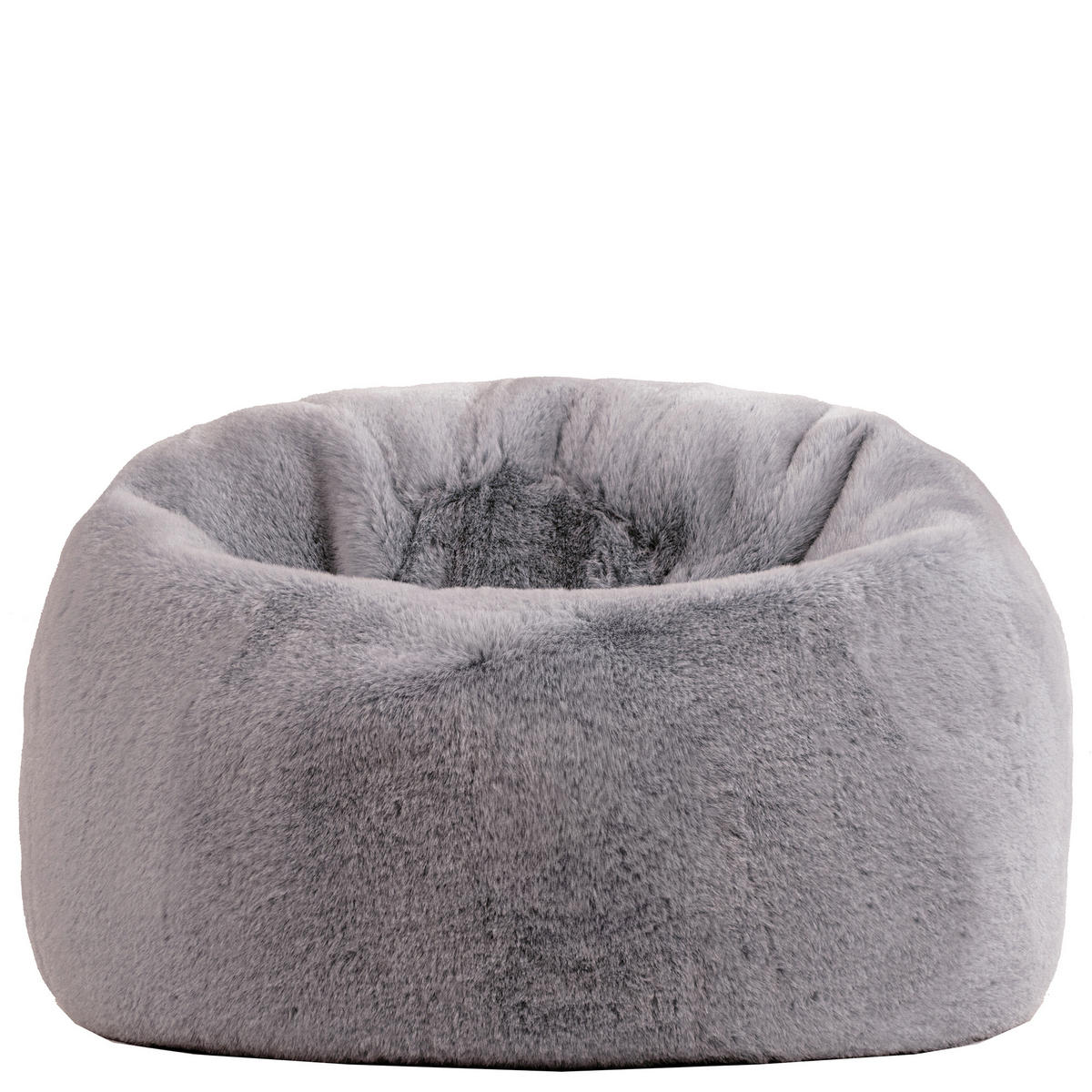 KINDERSITZSACK Kingston Kaninchenkunstfell - Grau, Textil (80/45/80cm) - icon
