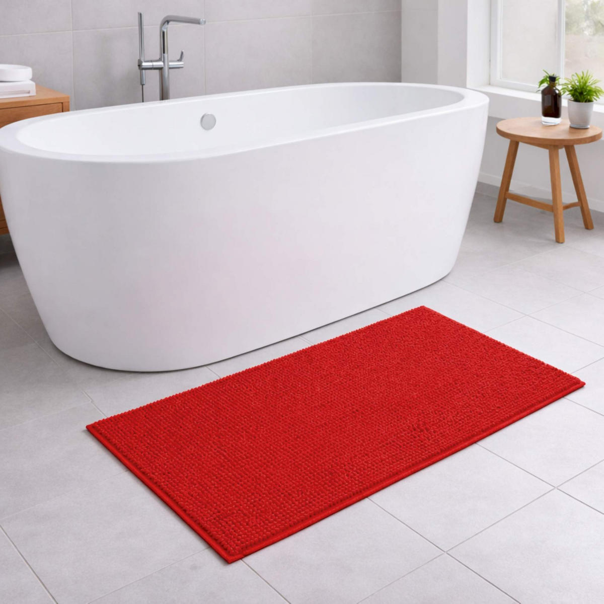 BADEMATTE PARIS - Rot, Textil (70/120cm) - WohnDirect