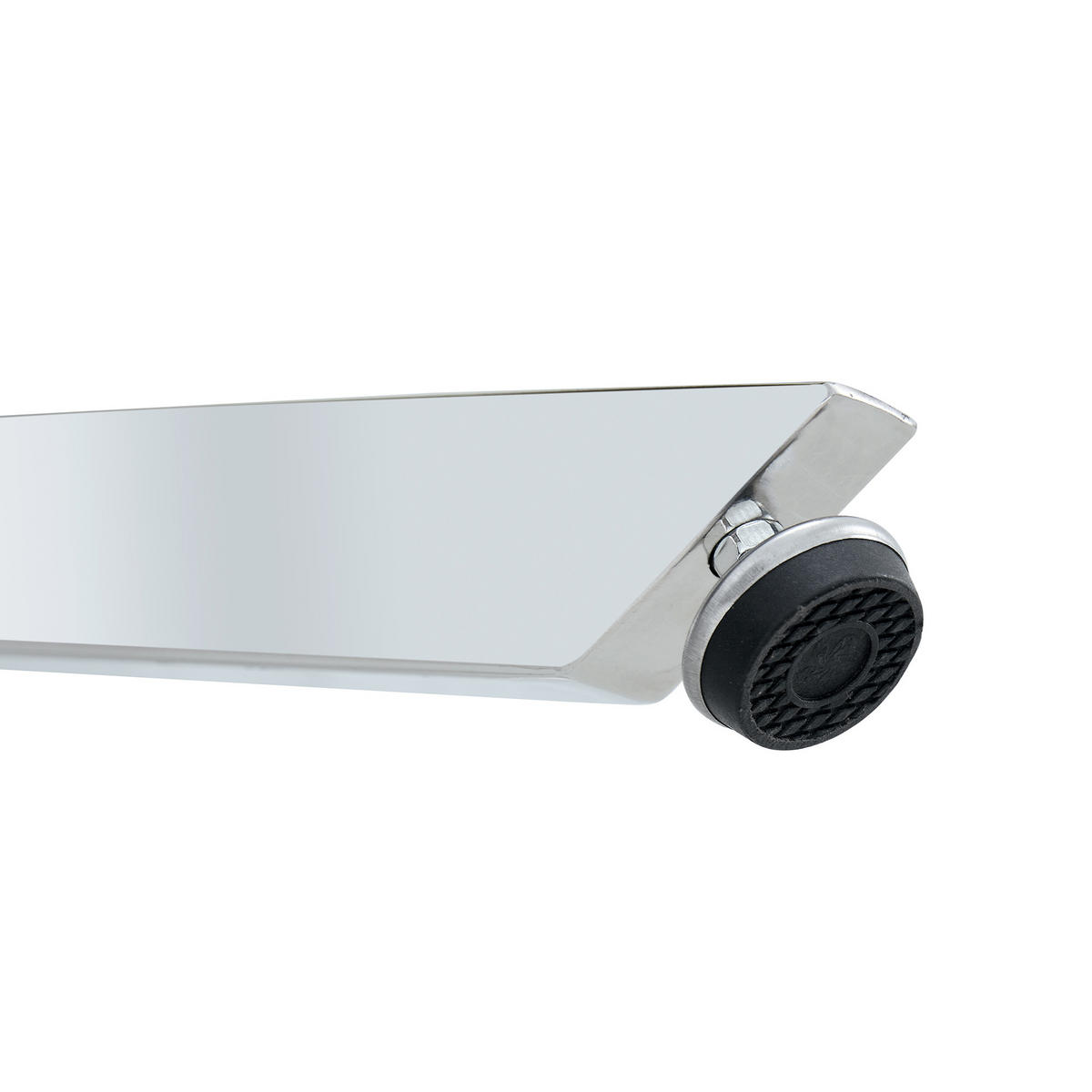 ESSTISCH runder mit silbernem Metallgestell 80/80/75 cm - Silberfarben, Metall (88/88/75cm) - Oxeza