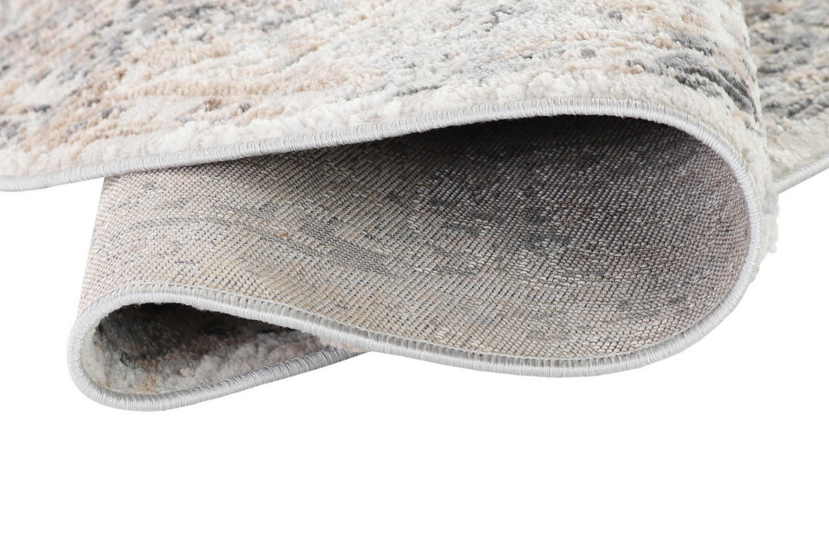 TEPPICH VALLEY Hellgrau Rund 120/120 cm - Hellgrau, Textil (120/120cm) - Tapiso
