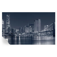 FOTOTAPETE 416x254 cm - Nachtstadt - Schwarz, Textil (416/254cm) - Wallfluent