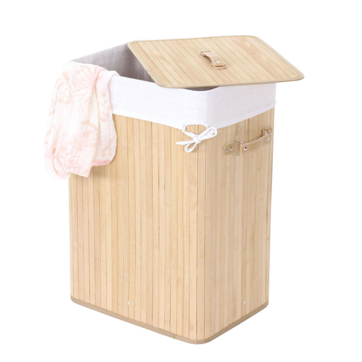 KOŠ NA PRÁDLO Dekor buk, krémovo biela - farba buka/krémová, drevo (43/61/32cm) - MCW