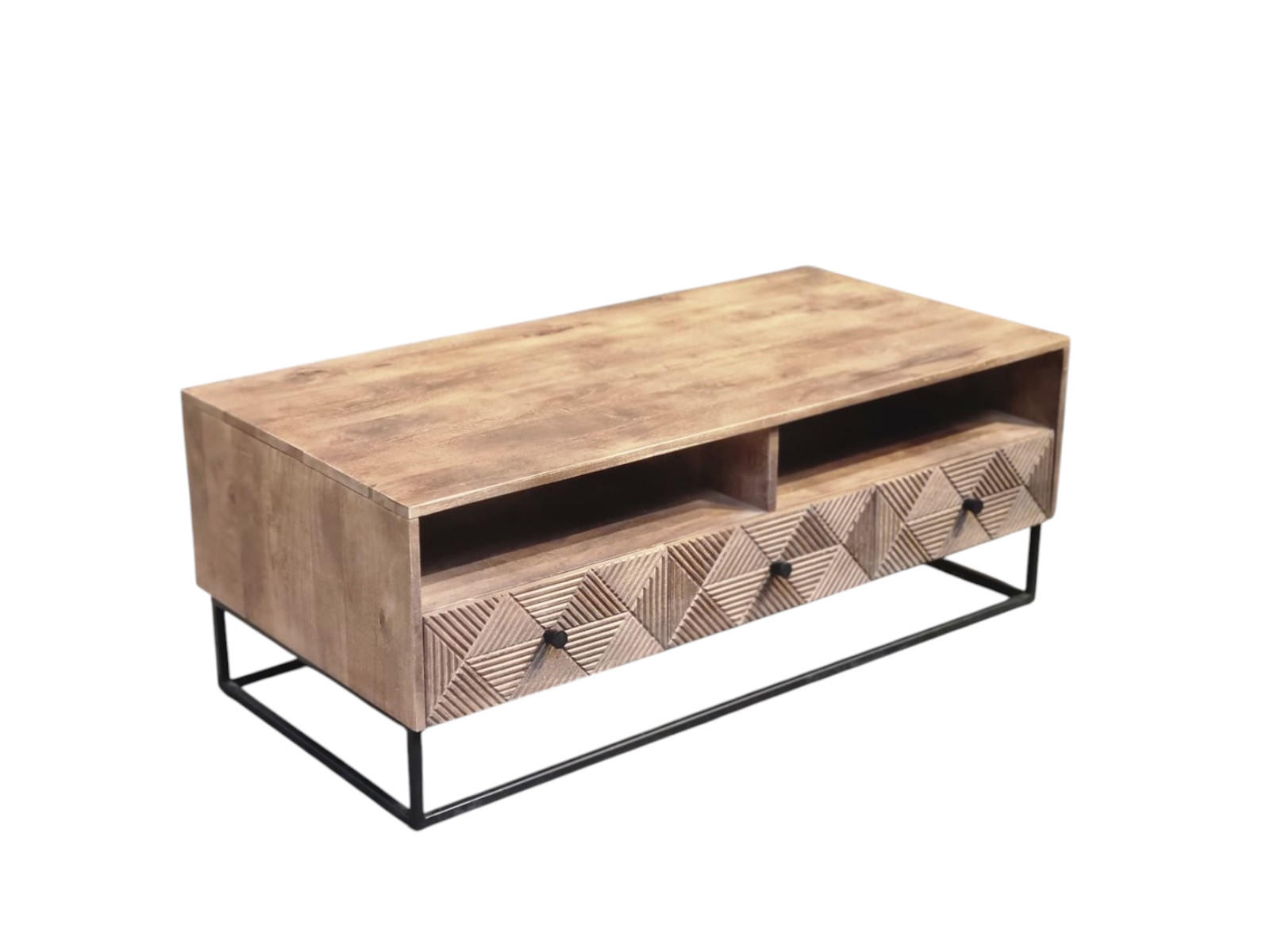 COUCHTISCH Jasmin Mangoholz 120 cm / 60 cm Natur - Naturfarben, Holz (60/120/45cm)