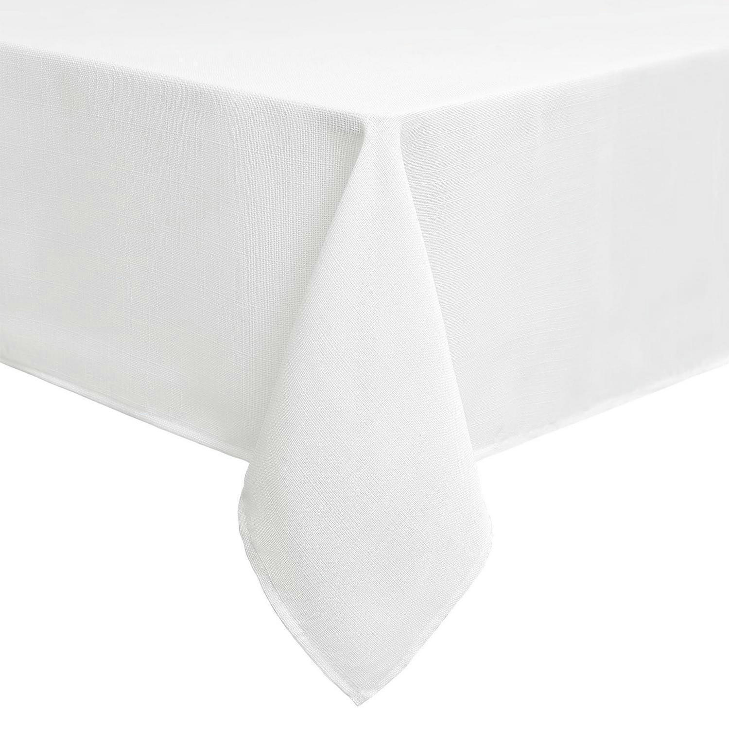 TISCHDECKE Leinenoptik Weiß 110 x 110 cm - Weiß, Textil (110/110/1.5cm)