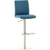 BARHOCKER Cathy, Gestell Edelstahl, Stoff Blau - Blau/Chromfarben, Textil/Metall (40/100/49cm) - TPFLiving