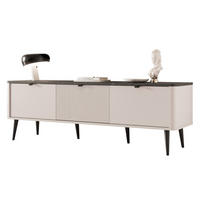 TV-LOWBOARD NAVANI stehend, 160 cm Kaschmir/Grau - Schwarz/Grau, Holzwerkstoff/Metall (160/52/40cm) - Idohome
