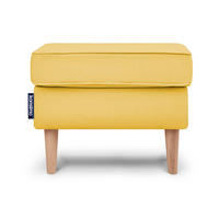 SITZHOCKER STRALIS zeitloses Design hohe Füße, gelb - Gelb, Textil (41/43/56cm) - KONSIMO®