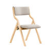 KLAPPSTUHL Birkenholz Gepolstert, 49x80x54cm, Grau - Grau, Holz/Holzwerkstoff (41/44/50cm) - SoBuy