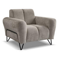 RELAXSESSEL Volare mit Metallbeinen Hellbraun - Hellbraun/Schwarz, Textil/Metall (100/83/98cm) - Beautysofa