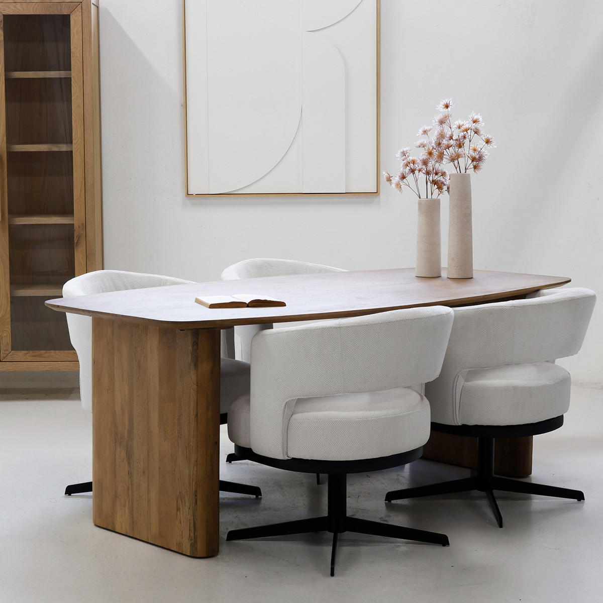 ESSTISCH oval aus Mangoholz 200cm, natürlich - Braun, Holz (200/100/75cm) - Giga Meubel