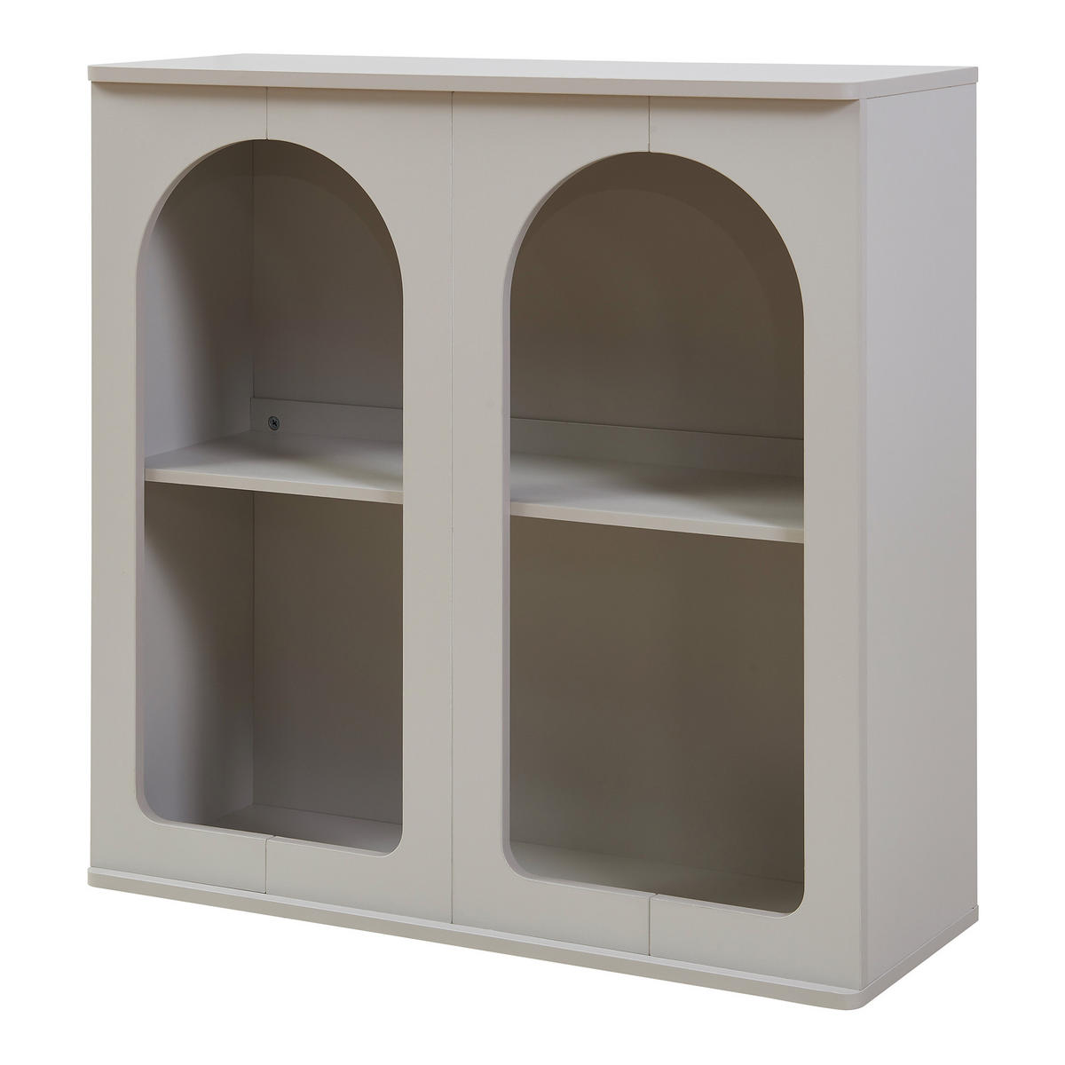 PŘÍSTĚNNÝ STOLEK Trorhun - šedá, kompozitní dřevo (30/80/80cm) - [en.casa]