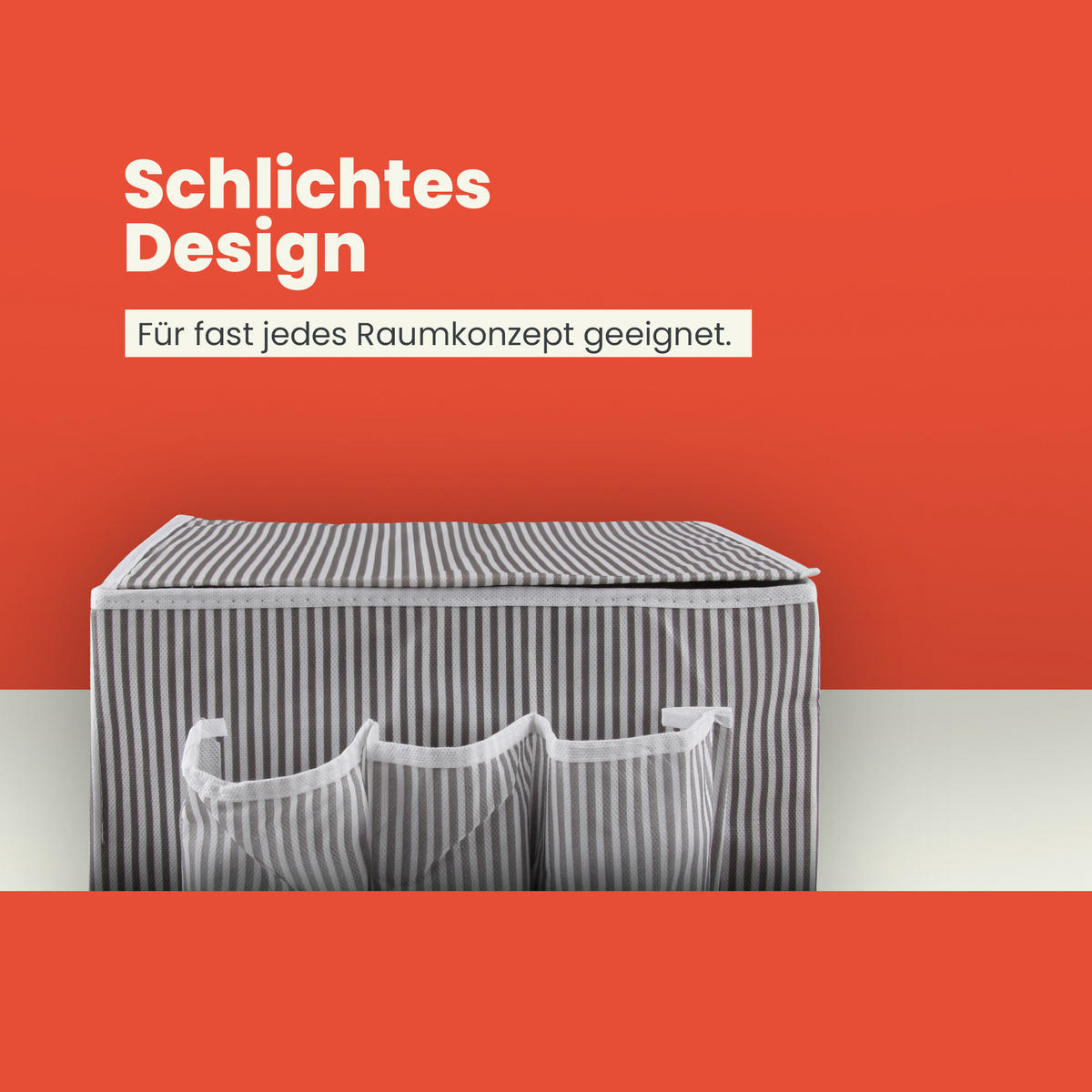 AUFBEWAHRUNGSBOX faltbar 35cm x 22cm x 22cm, Schubladen Organizer - Grau, Textil (22/22/35cm) - Bestlivings