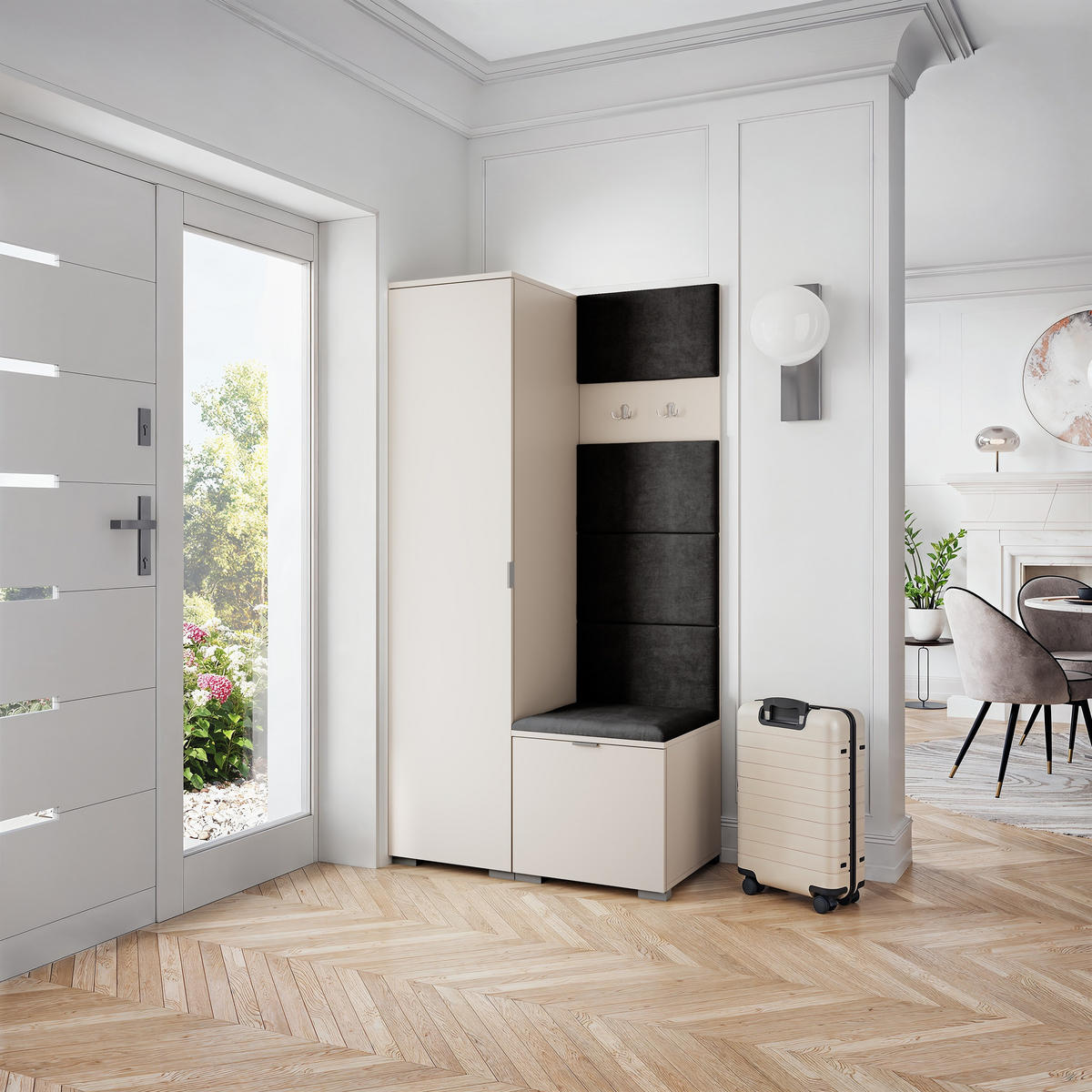 GARDEROBENSCHRANK LORI 95/181/51 cm Modern Kaschmir - Kaschmir, Holzwerkstoff (95/181/51cm) - MASSENO