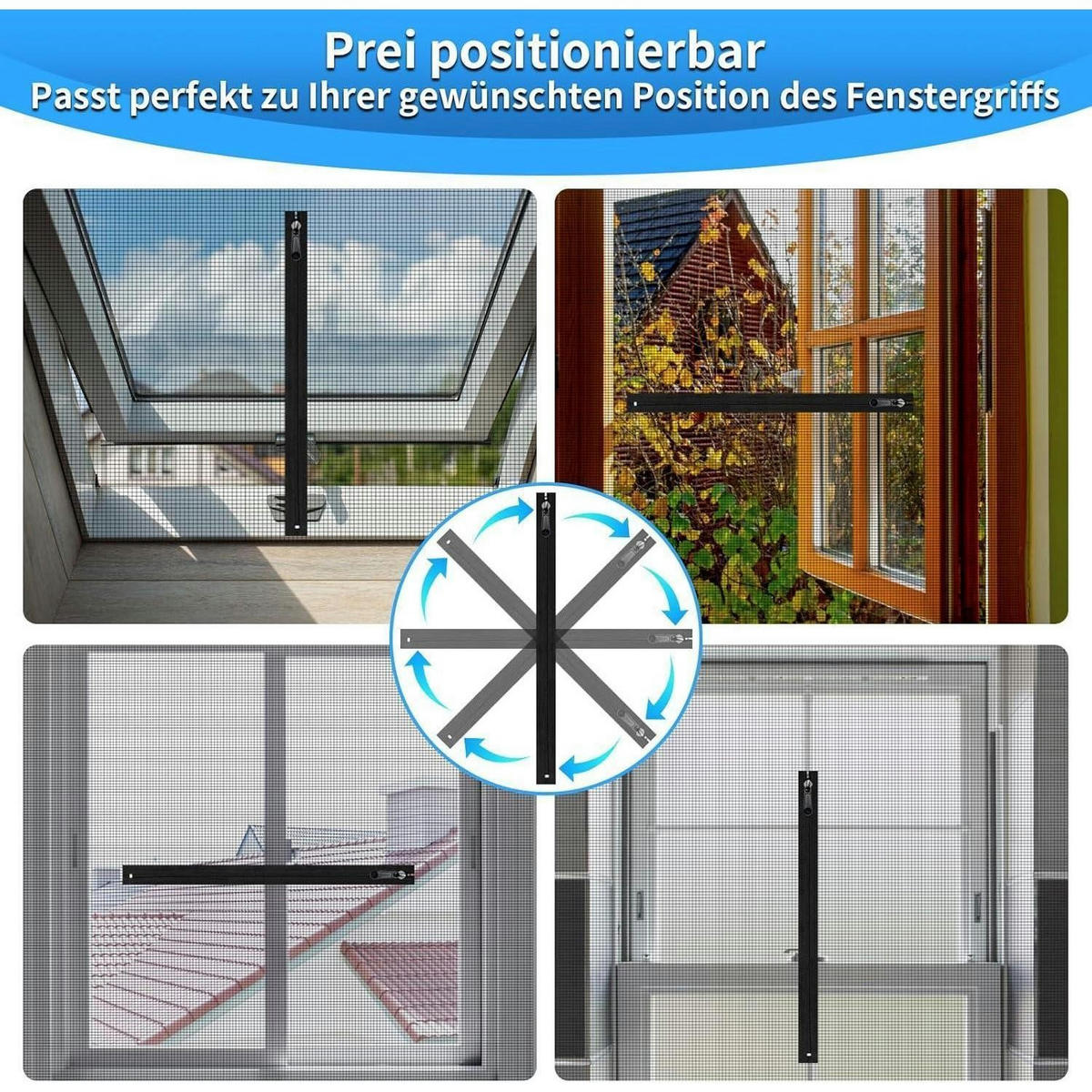 FLIEGENGITTER für Dachfenster 130 x 150 cm Schwarz - Schwarz, Kunststoff (33/22/3.5cm)