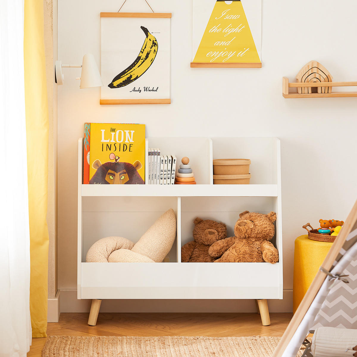 KINDERREGAL Weiß - Weiß, Holzwerkstoff (86/77/36cm) - SoBuy