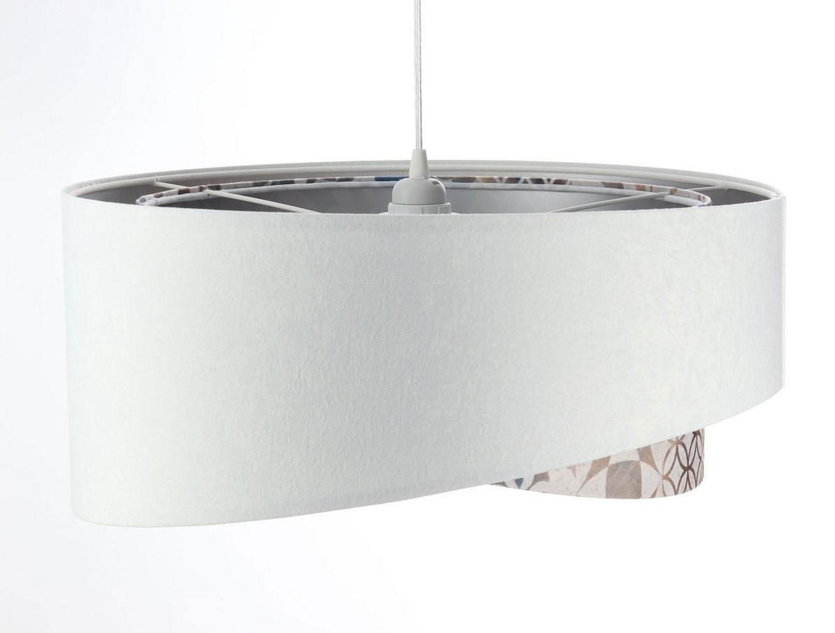 HÄNGELEUCHTE Weiß 50/23 cm - Beige, Kunststoff (50/1/23cm) - ONZENO