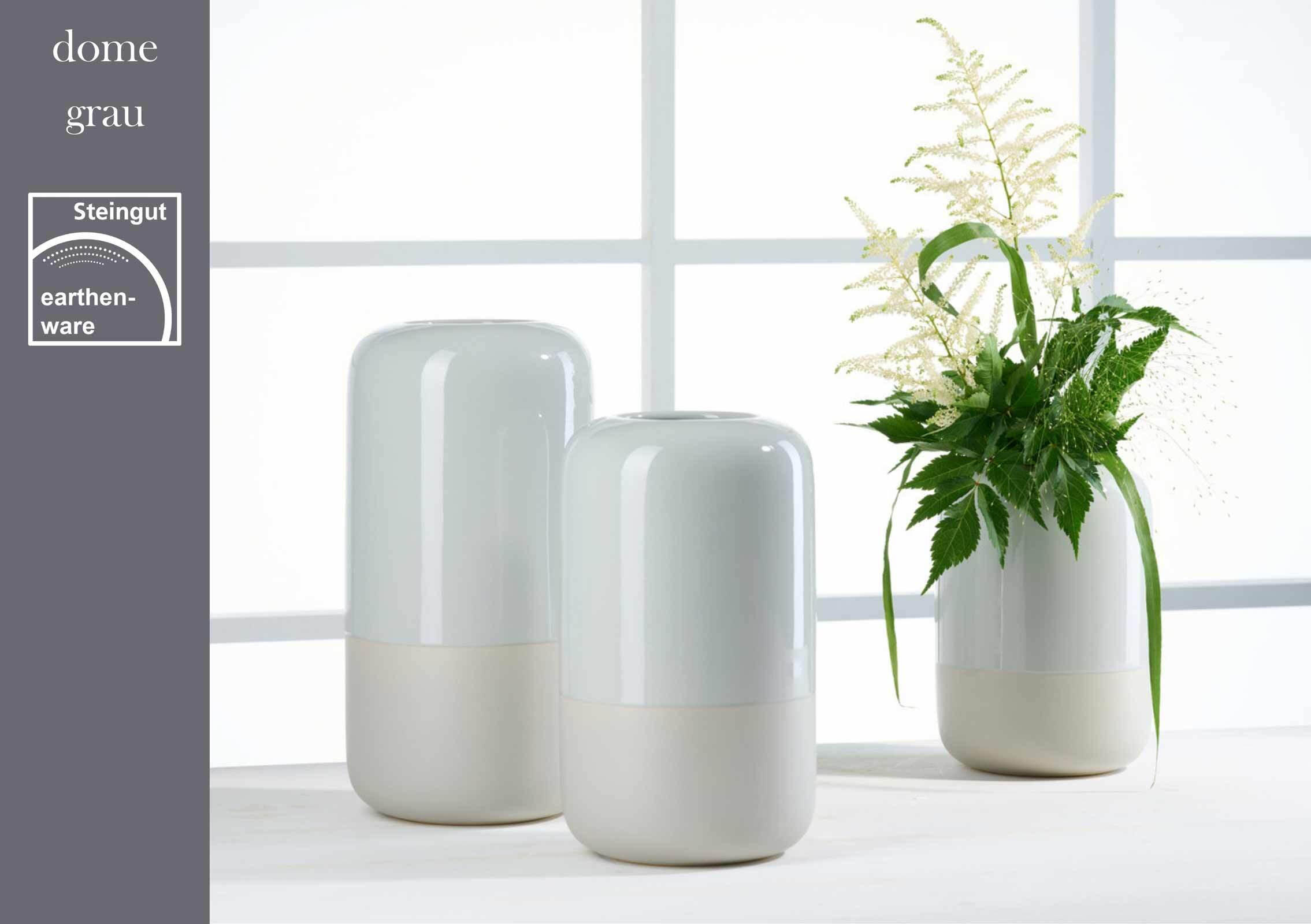 VASE Dome Grau 29,5 cm - Grau, Keramik (29.5cm) - Ritzenhoff Breker