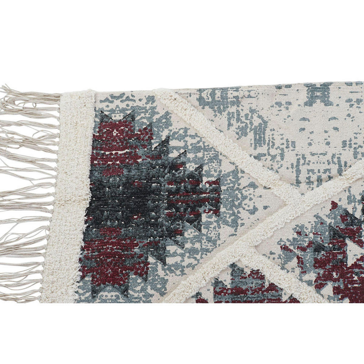 TEPPICH Weiß Rot Baumwolle (200 x 290 x 1 cm) - Multicolor, Naturmaterialien (200/290cm) - DKD Home Decor