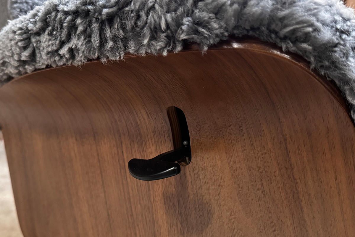 RELAXSESSEL SILVA Hellgrau Schaffell Relaxfunktion - Hellgrau/Schwarz, Naturmaterialien/Fell (77/106/86cm) - KAWOLA