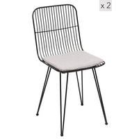 STUHL 2er-Set Metall Grau - Grau, Metall (42.5/83/46.5cm) - Nordlys