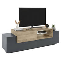 FERNSEHSCHRANK Anthrazit, Ahorn 45/160/51 cm - Schwarz, Holzwerkstoff (160/51/45cm) - DMORA