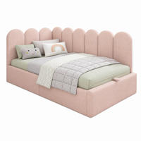 TAGESBETT mit Stauraum 90x190 cm Samt Pink - Pink, Metall (90/190cm) - Meubliv