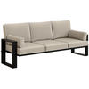 LOUNGESOFA 3-Sitzer Verdino mit Metallrahmen 215 cm beige - Beige, Metall (215/90/87cm) - Beautysofa