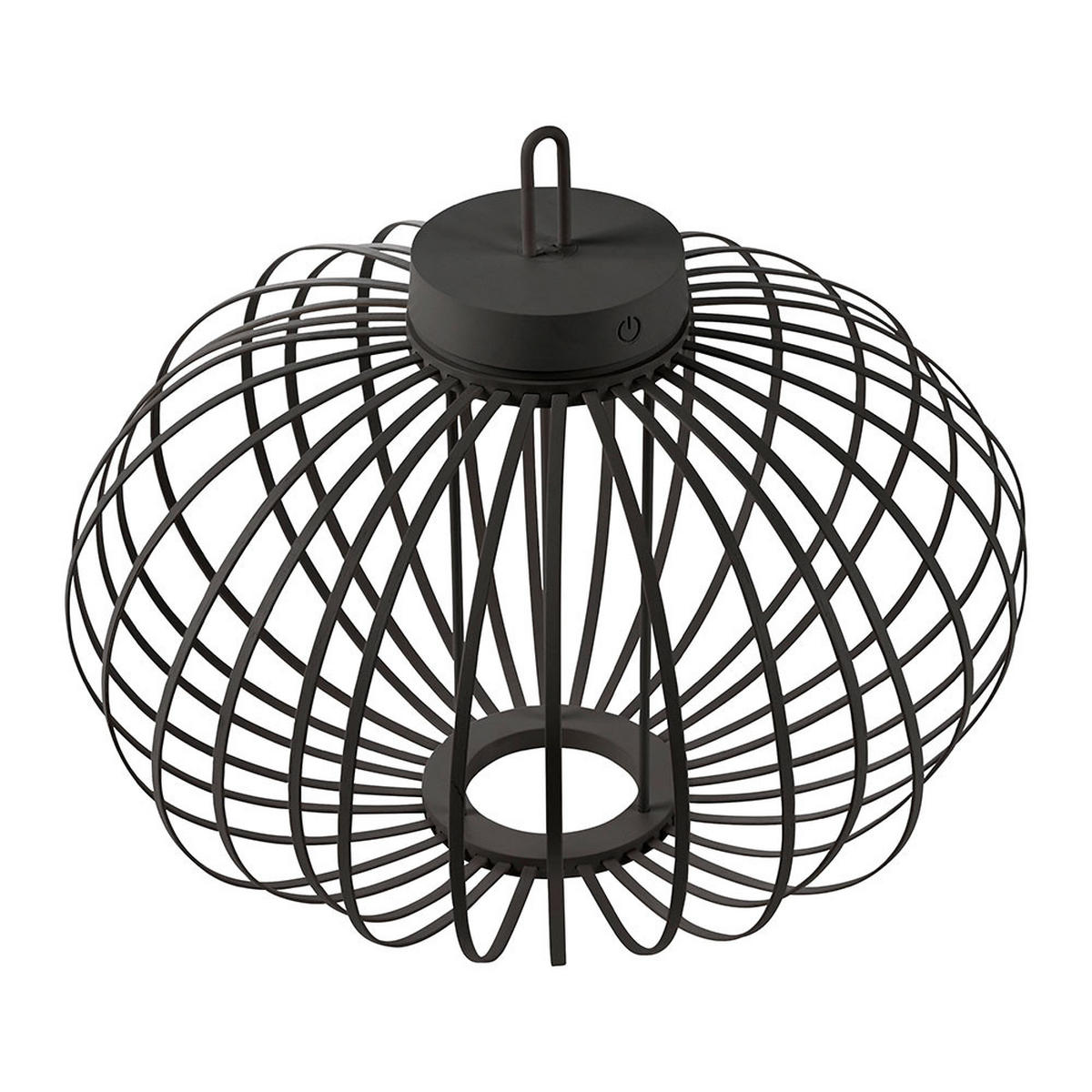 PENDEL-/TISCHLEUCHTE GABBIA, Metall, schwarz, LED, dimmbar - Schwarz, Metall (46/46/37cm)