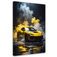 LEINWANDBILD Kraftfahrzeuge 80x120cm - Gelb, Textil (80/120cm) - Feeby