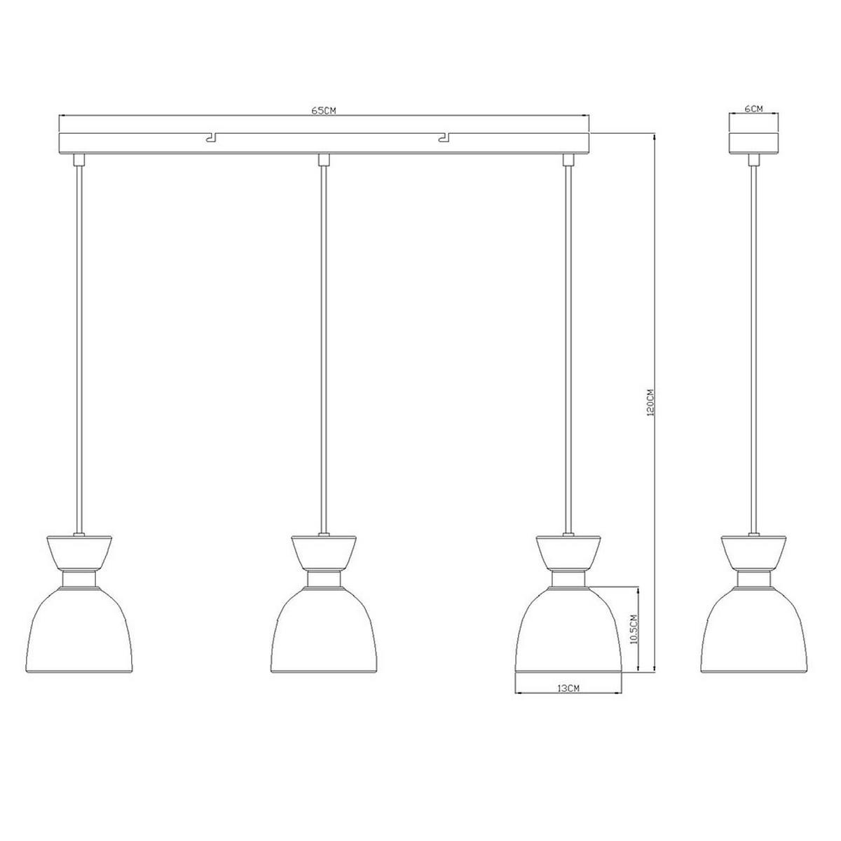 LED PENDELLEUCHTE Metall Glas Grau rauchfarbe - Schwarz, Glas (65/13/120cm) - Globo Lighting