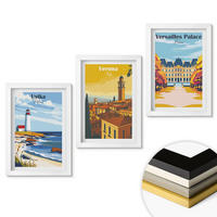 WANDBILDER 3er-Set - 20x30 cm Weißer Rahmen - Ansichten von Orten am Meer und von Städten - Weiß, Kunststoff (20/30cm) - ArtPrintCave