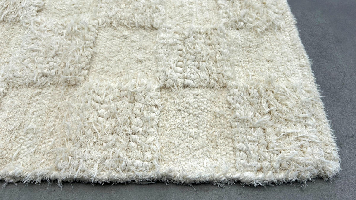 TEPPICH aus recycelter Baumwolle handgewebt beige - Beige, Naturmaterialien (160/230cm) - AFK Living