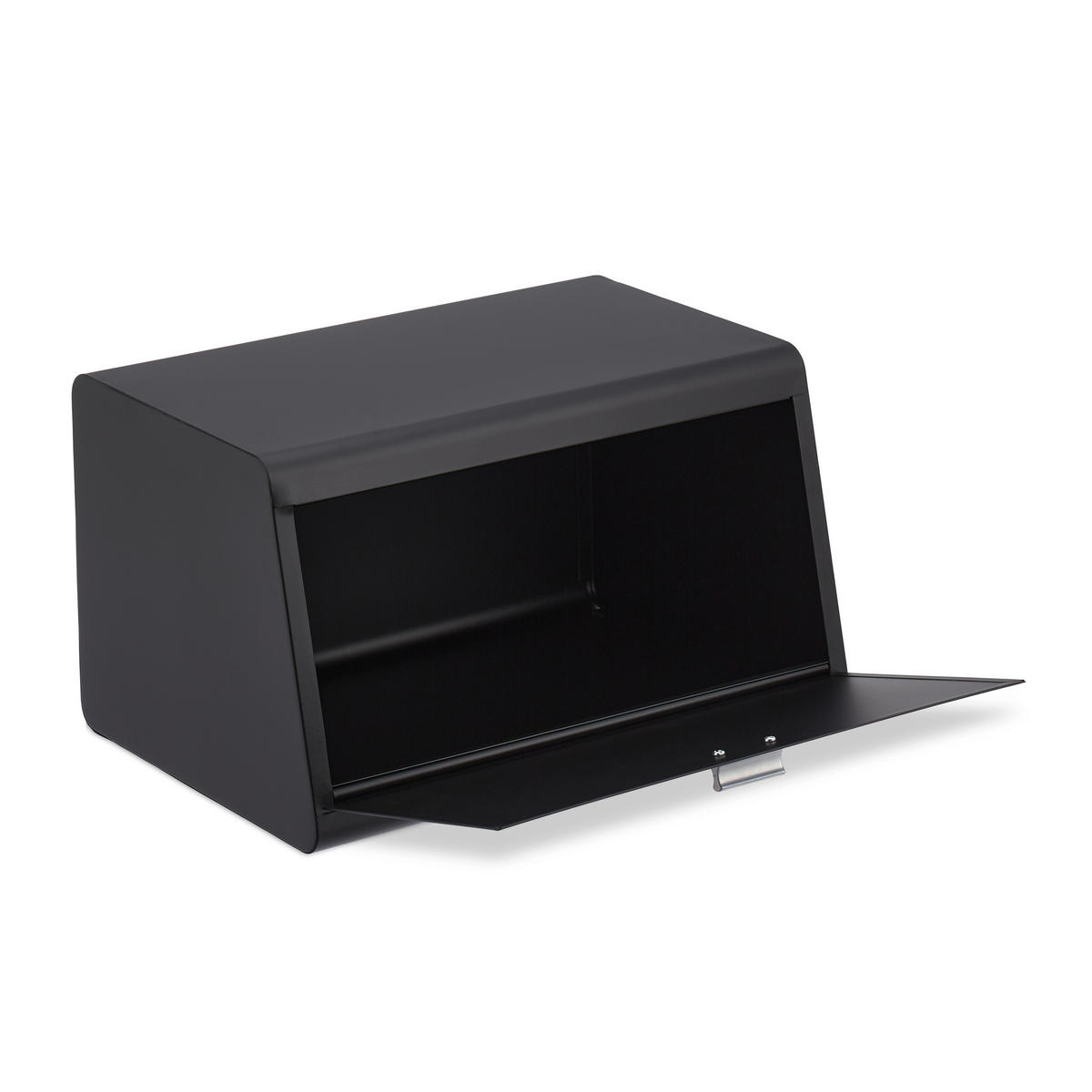 BROTKASTEN - Schwarz, Metall (34.5/20.5/23.5cm) - Relaxdays