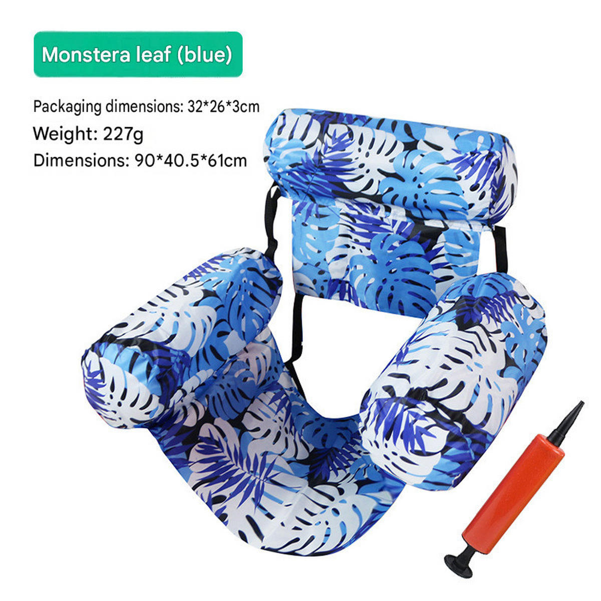 SCHWIMMSESSEL,BLAU, 90 x 40,5 x 61 cm - Blau, Kunststoff (90/40.5/61cm) - Weltevree