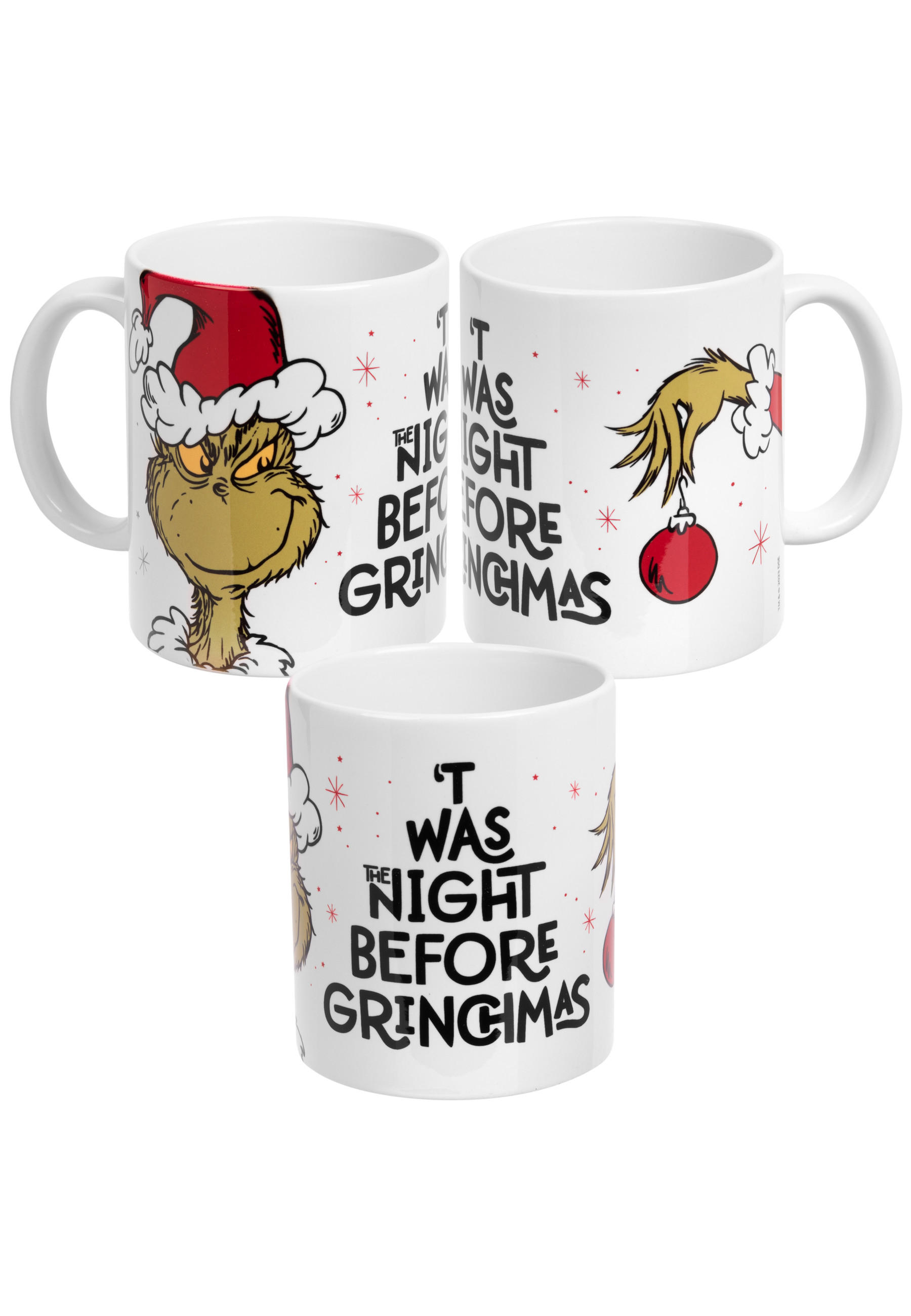 KAFFEEBECHER The Grinch Twas the night before Grinchmas Weiß 320 ml - Weiß, Keramik (0.32L) - United Labels