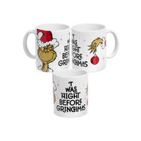 KAFFEEBECHER The Grinch Twas the night before Grinchmas Weiß 320 ml - Weiß, Keramik (0.32L) - United Labels
