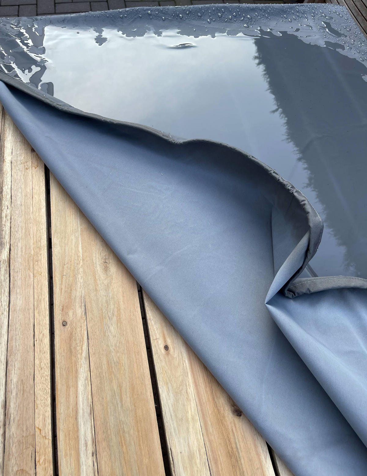 ABDECKUNGEN zu Holztischen 160x90cm - Grau, Textil (90/7/160cm) - QUICK STAR