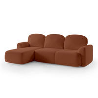 ECKSOFA Bulu Cappuccino - Cappuccino, Textil (260/95/163cm) - Pillovely