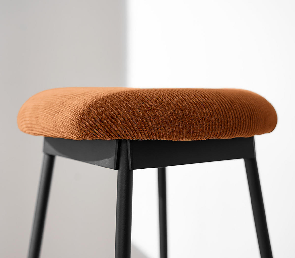 BARHOCKER - Cordstoff - Rostfarben, Textil (32/65/32cm) - home24