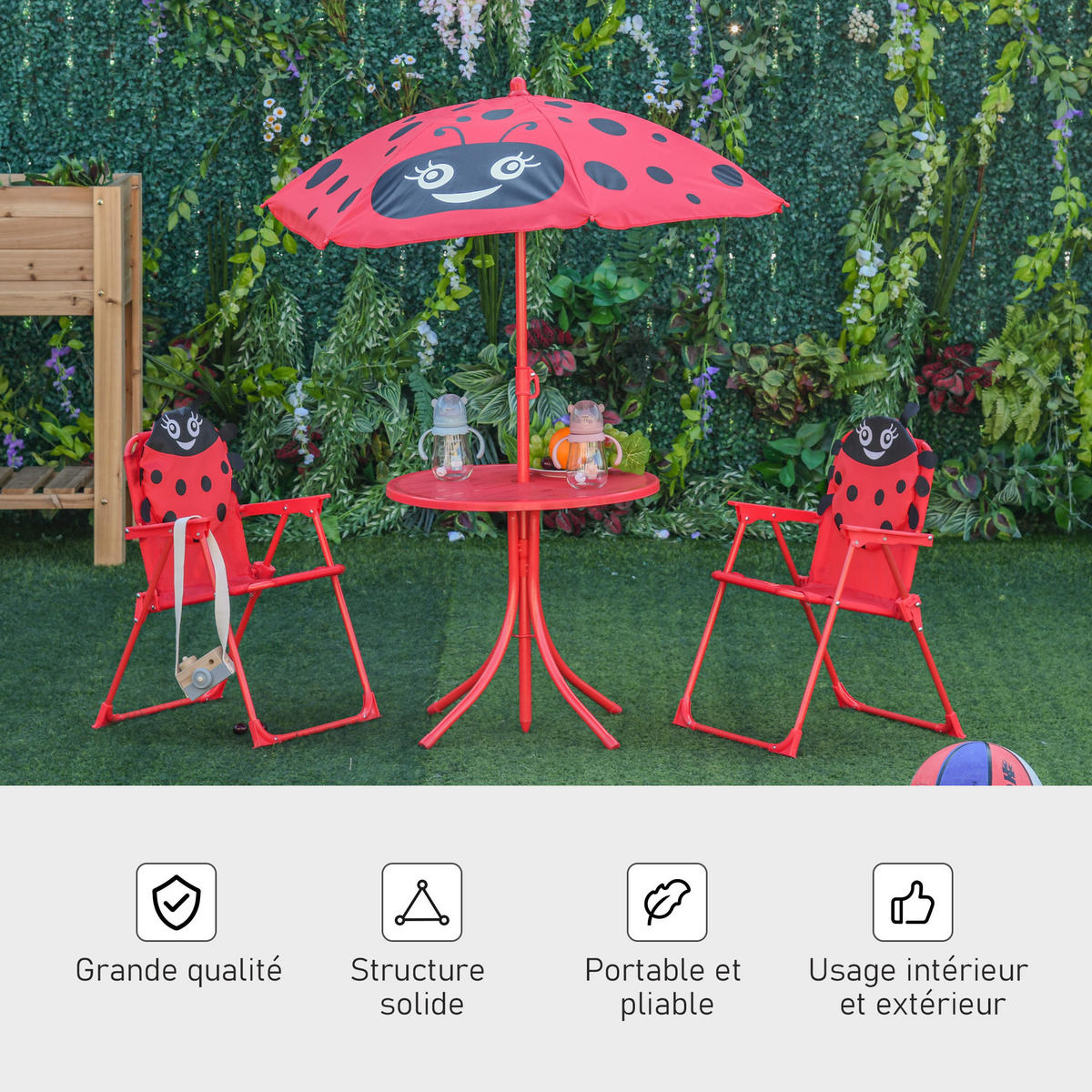 KINDERSITZGRUPPE DE-17504 Rot - Rot, Metall (50/46/50cm) - ComfortXL