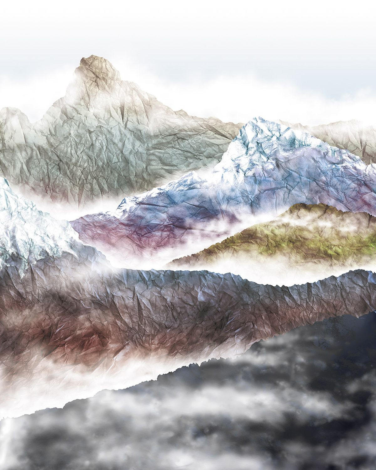 FOTOTAPETE Landschaft 200 x 250 cm - Multicolor, Papier (200/250cm) - Sanders & Sanders