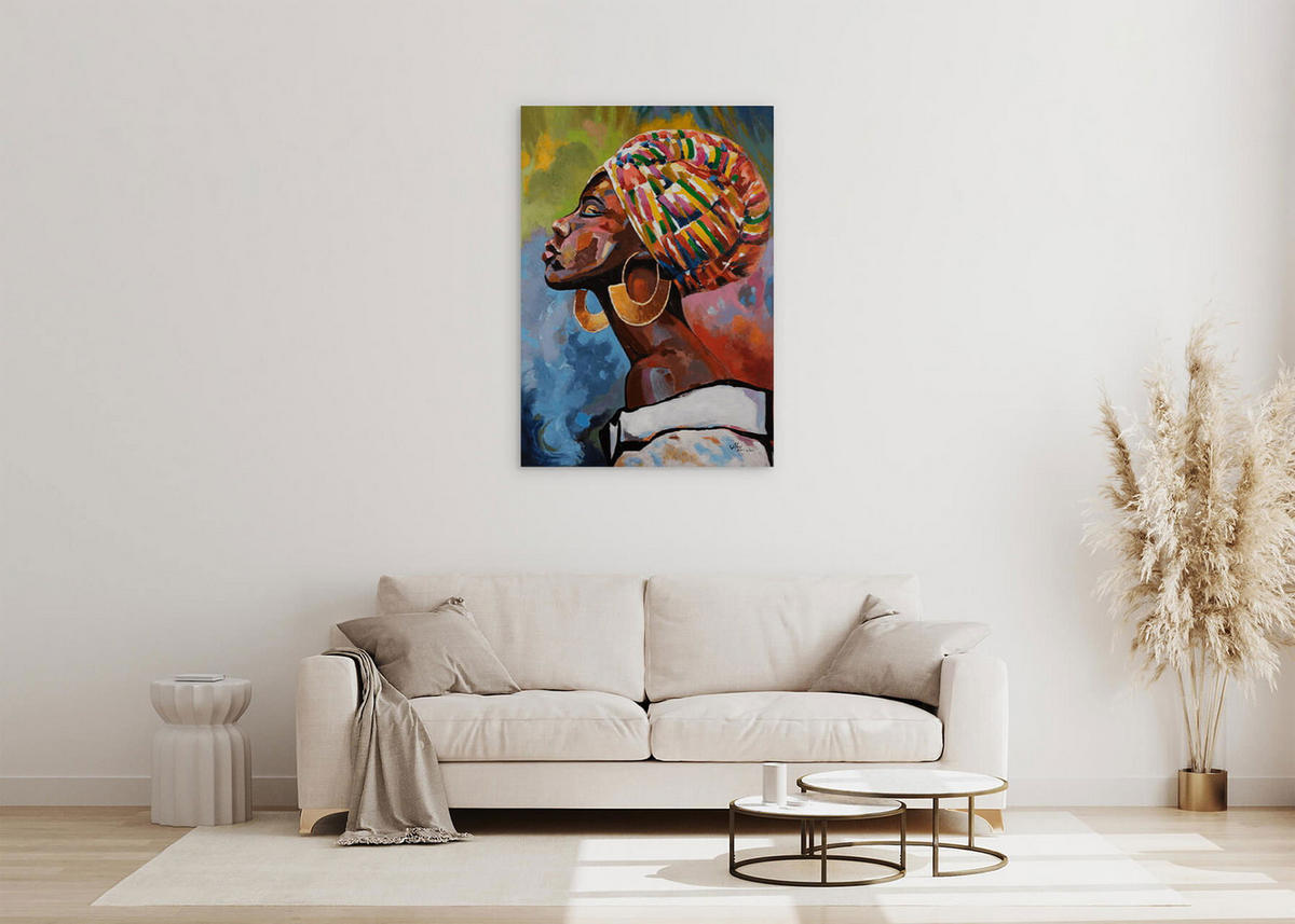 ACRYLBILD HANDGEMALT 70/100 cm - Braun, Holz/Textil (70/100cm) - KUNSTLOFT