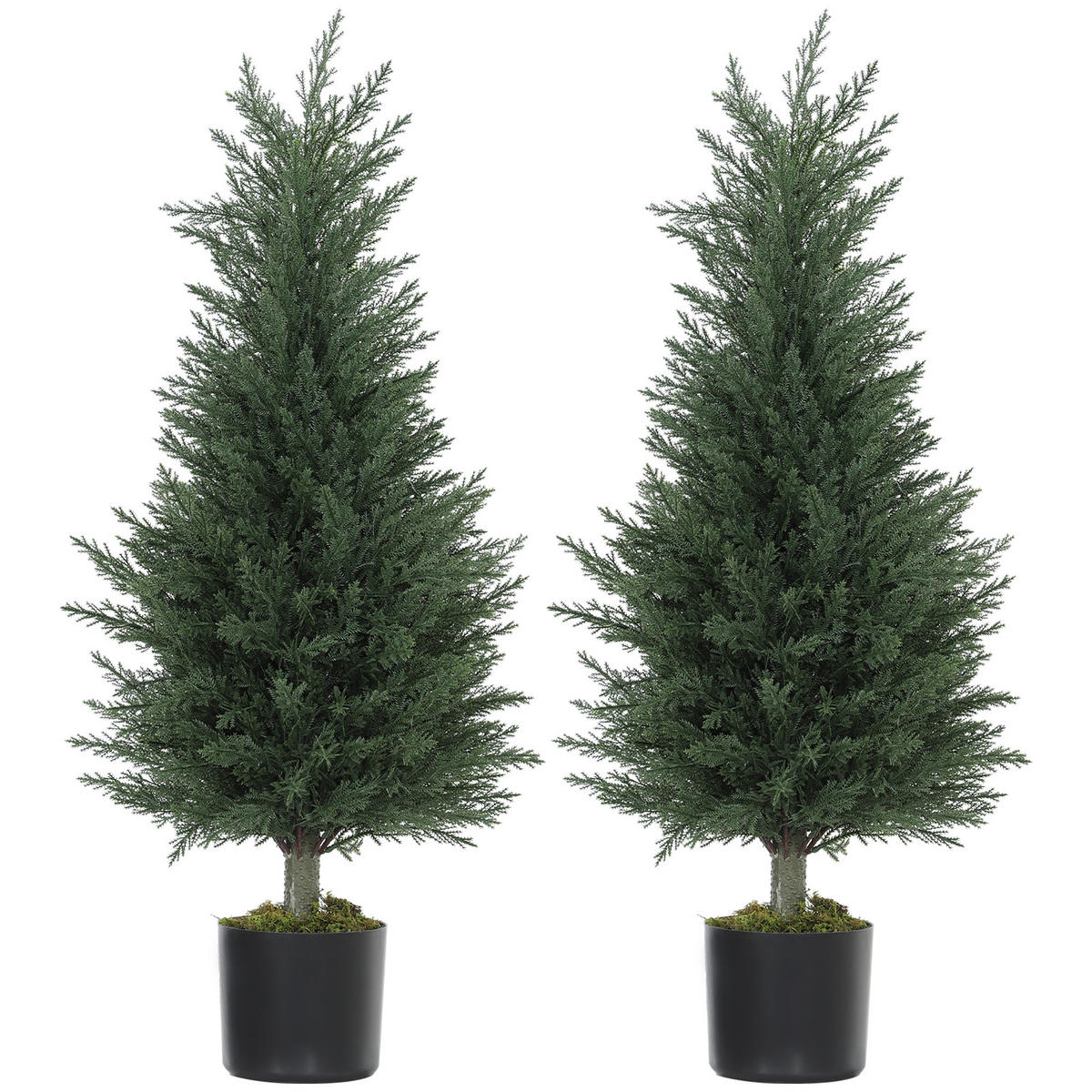 KUNSTPFLANZE DE-08615 2er-Set UV-beständig mit Topf Grün - Grün, Kunststoff (90cm) - ComfortXL