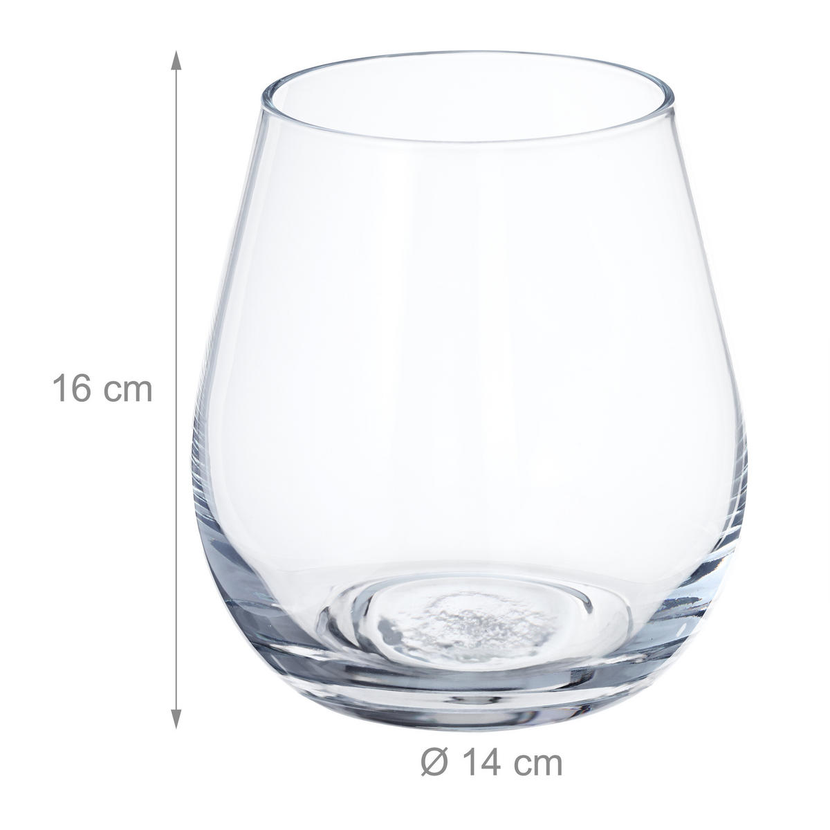 BLUMENVASE - Transparent, Glas (14/16cm) - Relaxdays