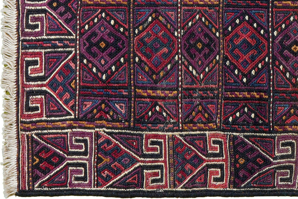 TEPPICH Sumak Shahsavan Mehrfarbig 93/72 cm Schurwolle - Multicolor, Textil (72/93cm) - Looma