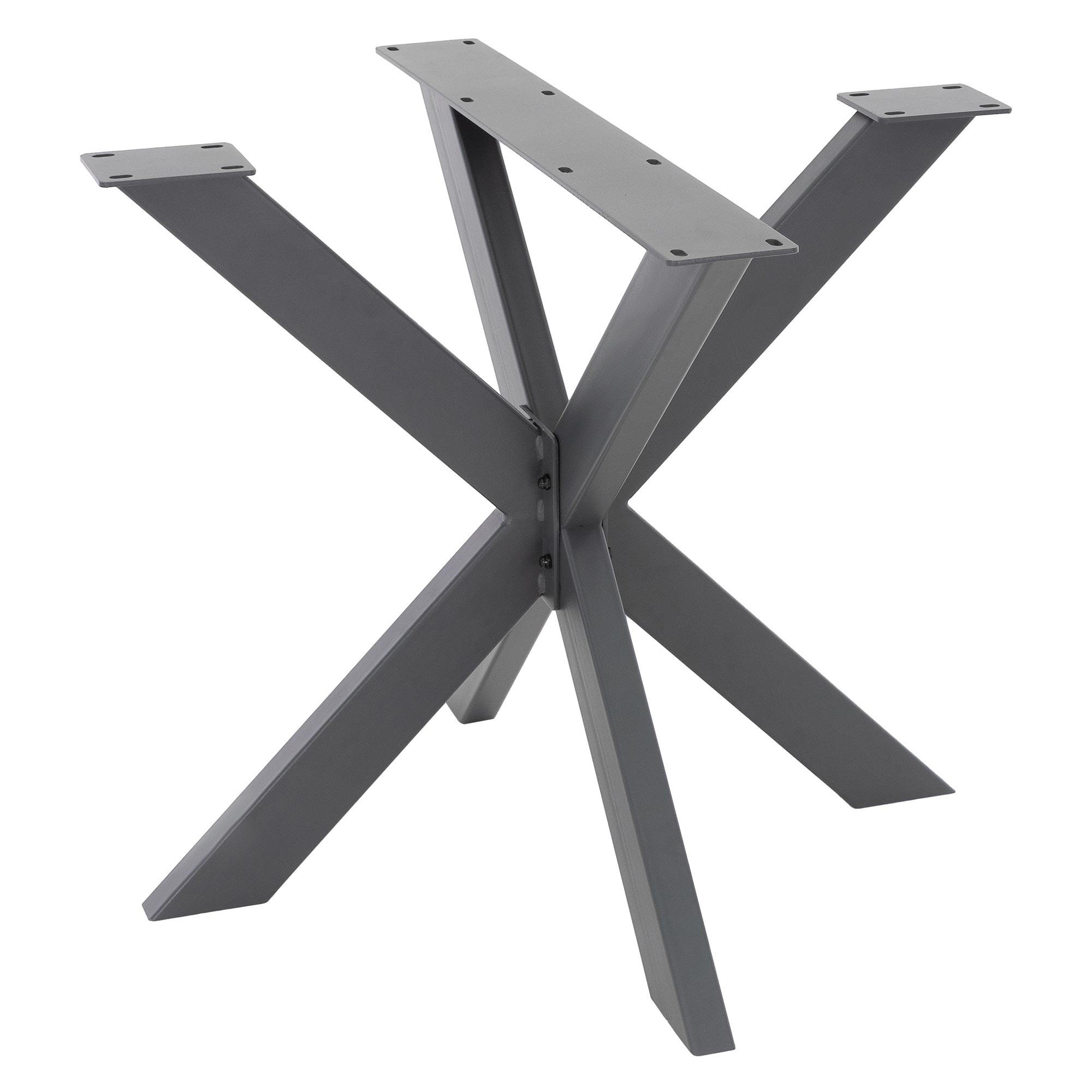 TISCHGESTELL Spider 85 x 85 x 71 cm Anthrazit - Anthrazit, Metall (85/71/85cm) - ML-DESIGN
