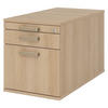 ROLLCONTAINER - mit Hängeregistratur 80/42,8/51,2 cm in Eichefarben Streifengriff (Kunststoff) - Eichefarben, Holzwerkstoff (42.8/51.2/80cm) - bümö