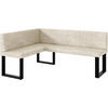 ECKBANK PETER_U - Creme, Textil (128/168cm) - Meblini