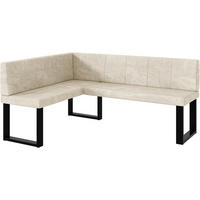 ECKBANK PETER_U - Creme, Textil (128/168cm) - Meblini
