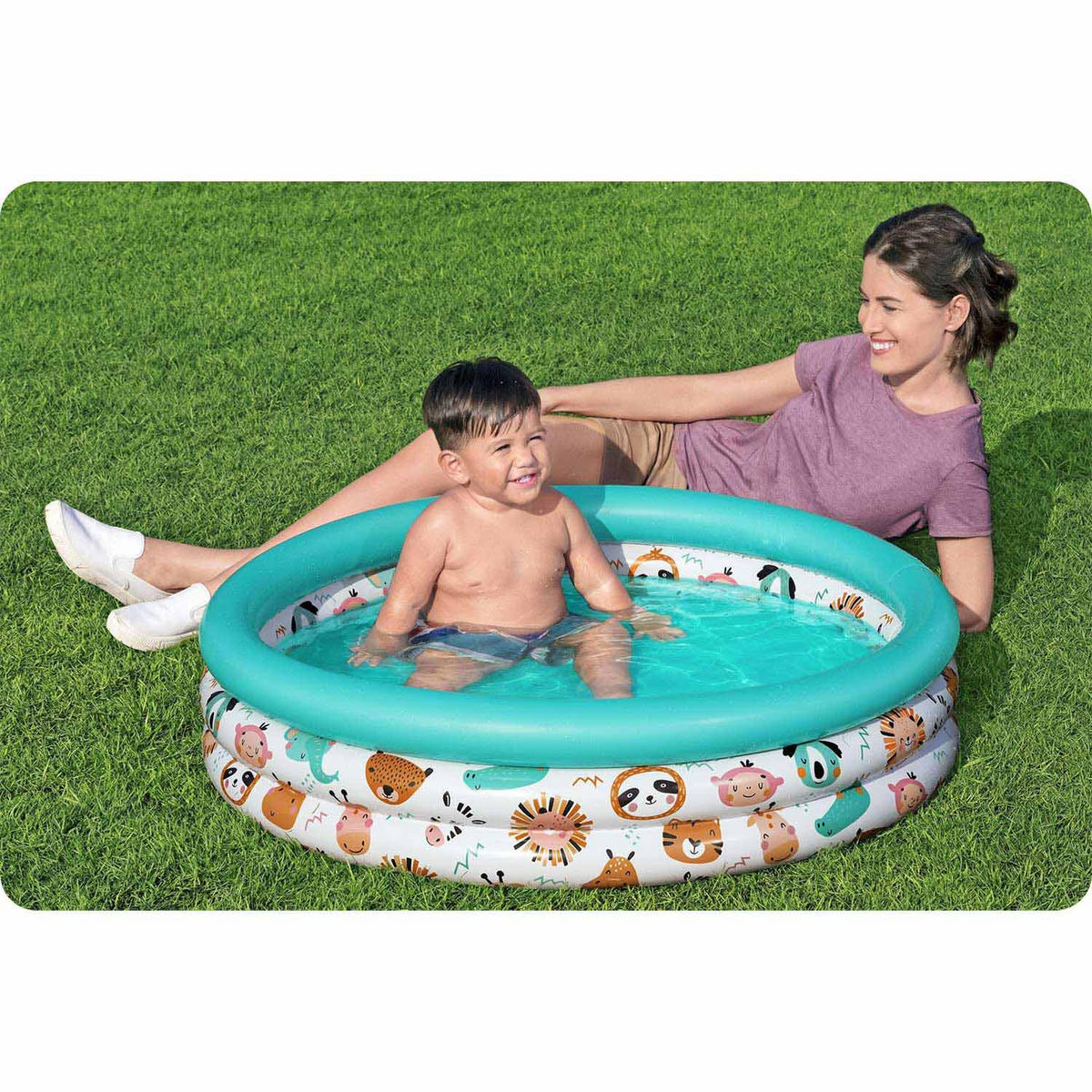 KINDERSCHWIMMBECKEN 102 x 25 cm - 51008N - Multicolor, Textil (102/25cm)